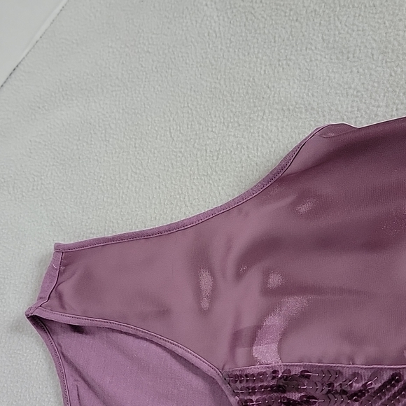 Dana Buchman Women's Purple W/ Sequin Accent Sleeveless Top, L - Picture 3 of 8